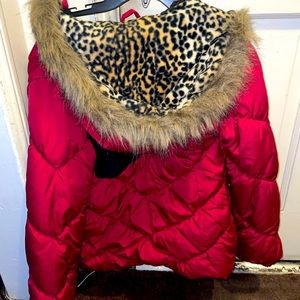 Kids Jacket with fur hood, beanie added